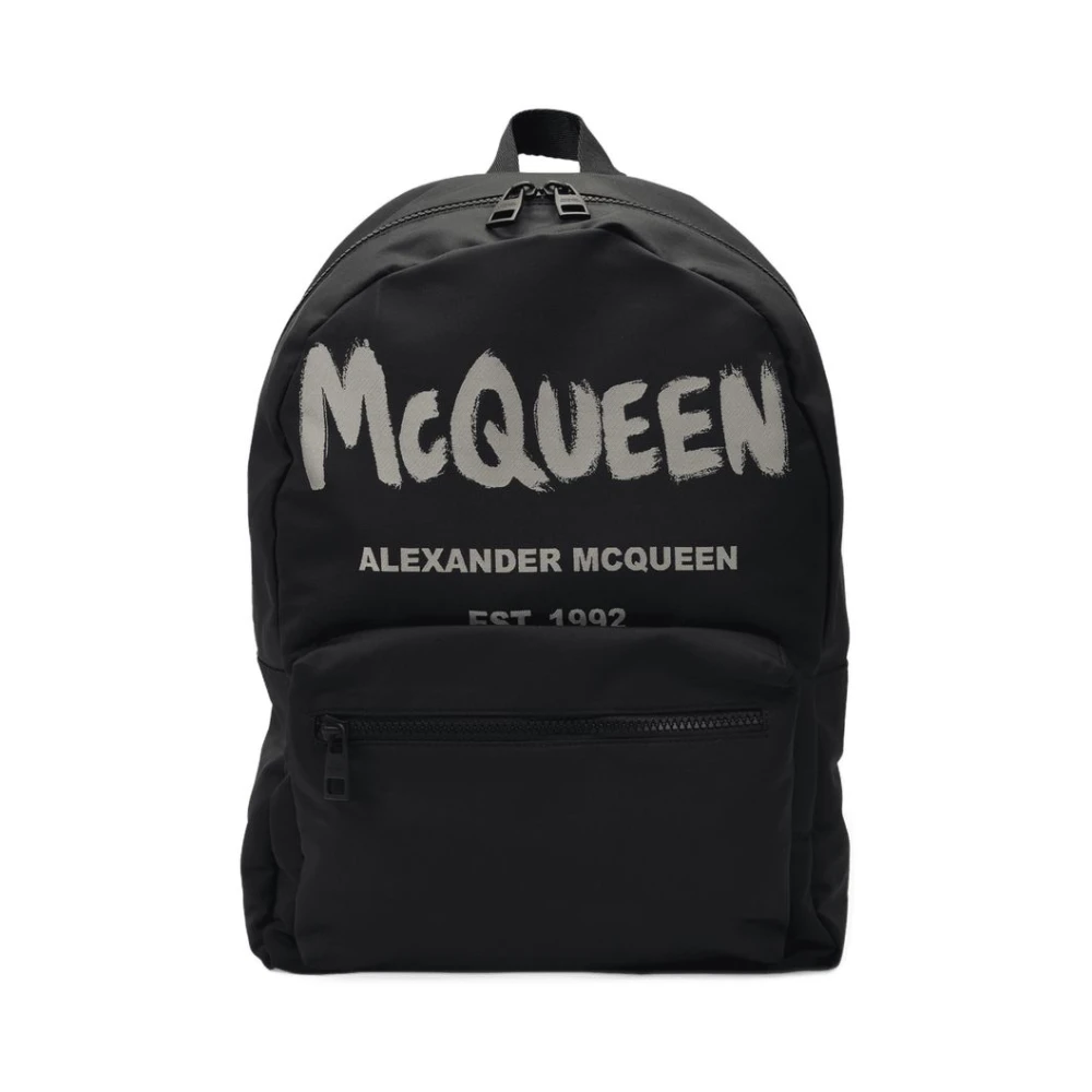 Alexander Mcqueen Men's Black Backpacks, One Size, Metropolitan Backpack