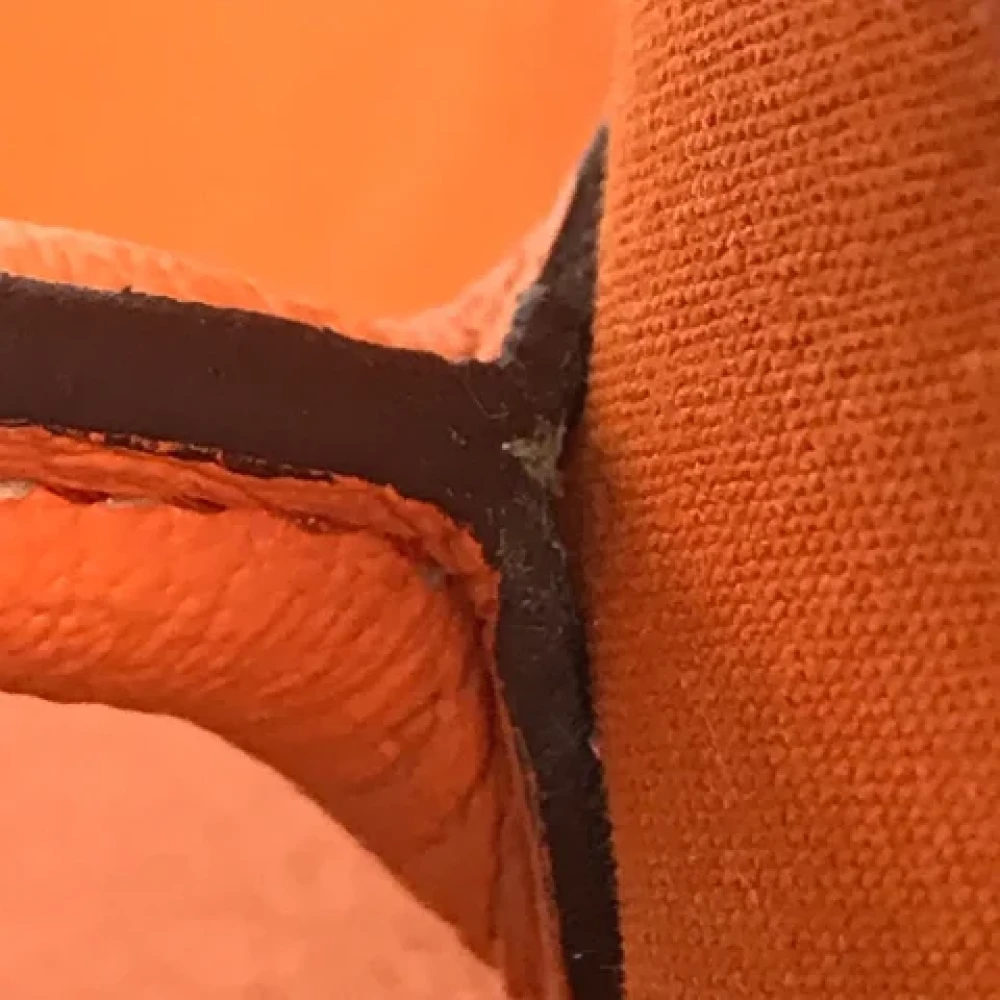 Hermès Vintage Pre-owned Leather shoulder-bags Orange Dames