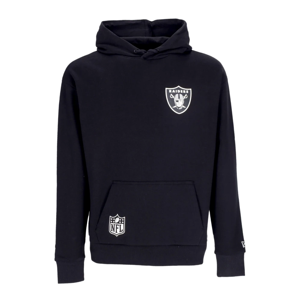 New era NFL Logo Oversized Hoodie Zwart Black Heren