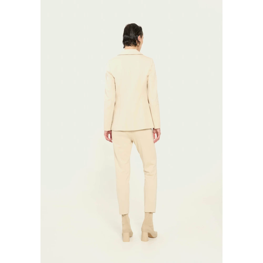 Vicario Cinque Milano Chino Broek met Zakken Beige Dames