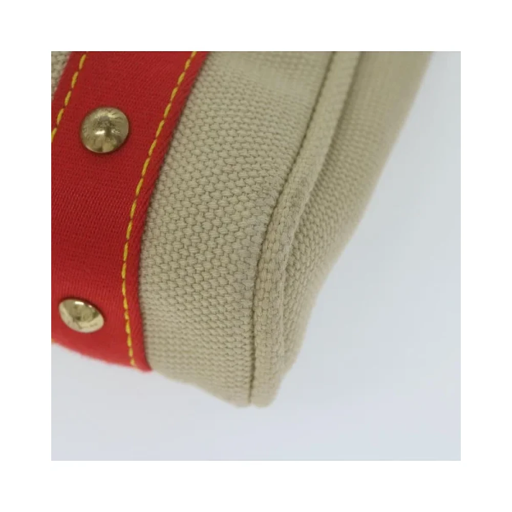 Louis Vuitton Vintage Pre-owned Cotton handbags Beige Dames