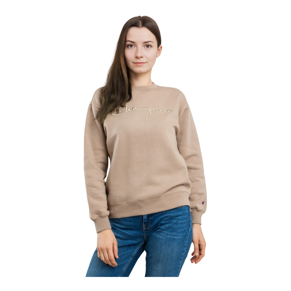 Champion Dames Sweatshirt Relaxte Pasvorm Beige Dames