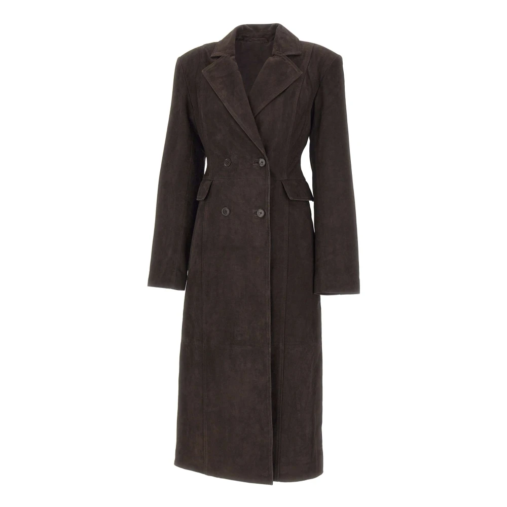 Rotate Birger Christensen Coats Brown - Female - Double-Breasted Coats - Brown - S - Coats