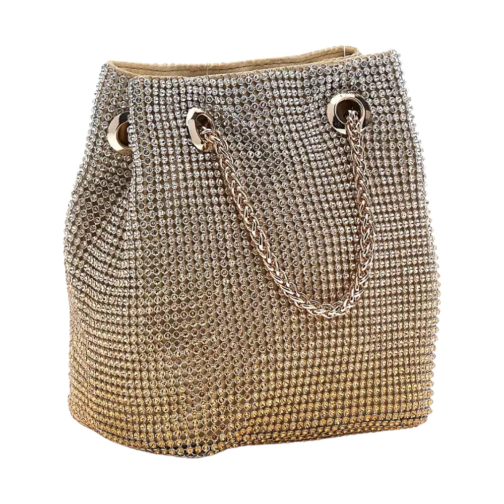 Guess Zalina Pouch Gouden Handtas Yellow Dames