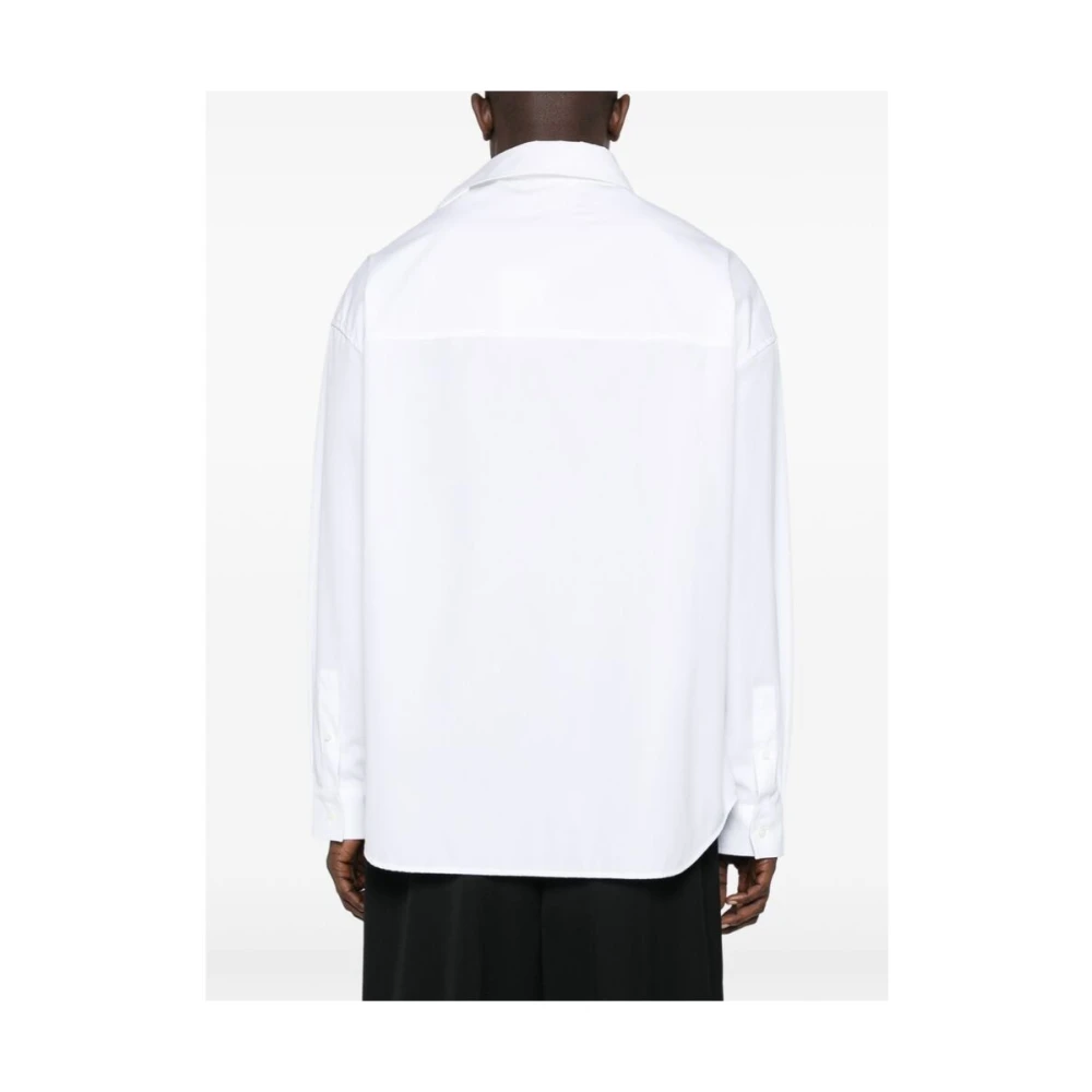 Jacquemus Klassieke Katoenen Poplin Overhemd White Heren