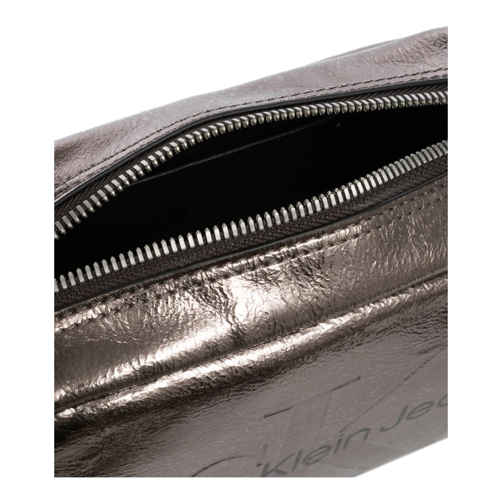 Calvin Klein Jeans Stijlvolle Crossbody Tas met Verstelbare Band Gray Dames