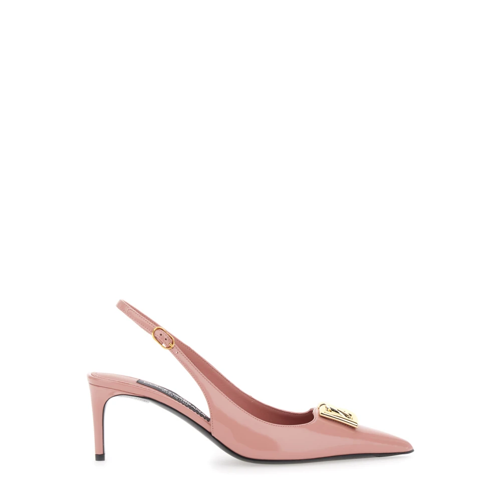 Rosa Logo Plaque Slingback Pumps Skinn