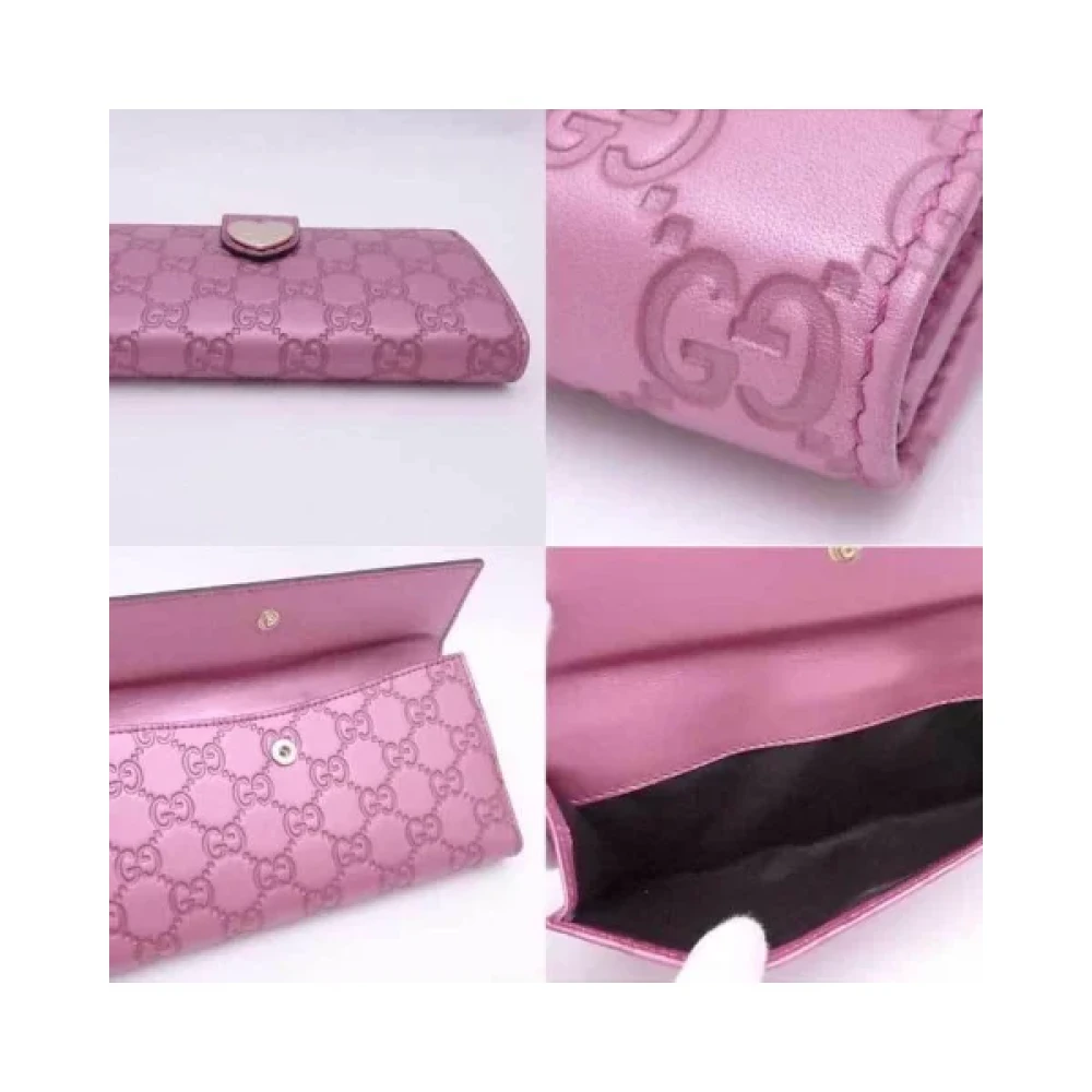 Gucci Vintage Pre-owned Leather wallets Purple Dames