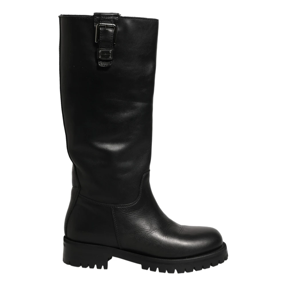 Dolce & Gabbana , High Boots, Female, Black, 3 Uk, Mid Calf Boots
