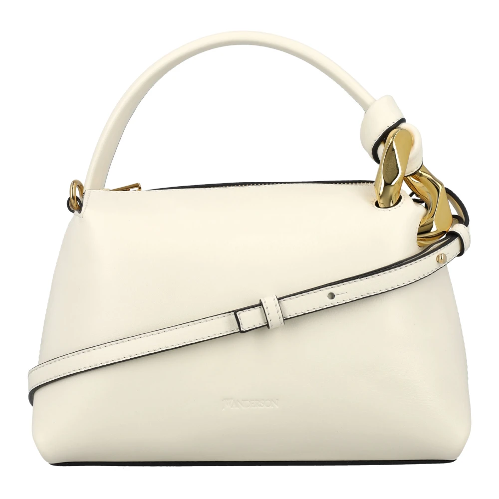 JW Anderson Off White Leren Ketting Handtas Beige Dames