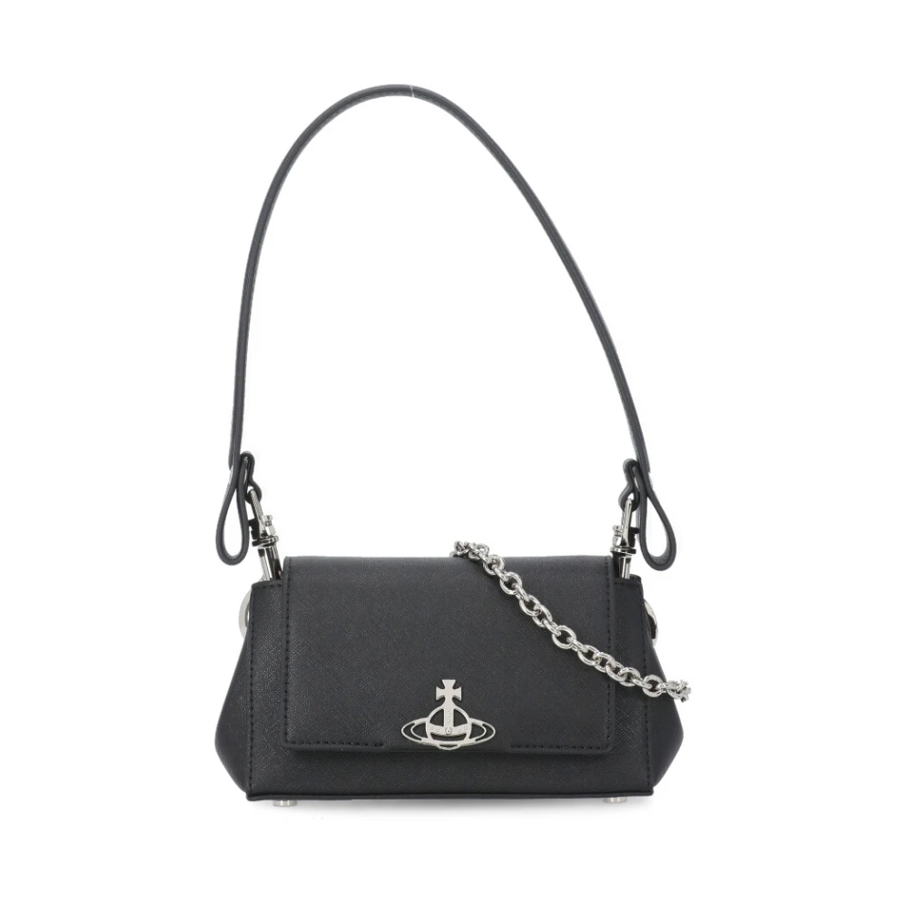 Vivienne Westwood Zwarte Synthetisch Leren Handtas met Orb Logo Black Dames