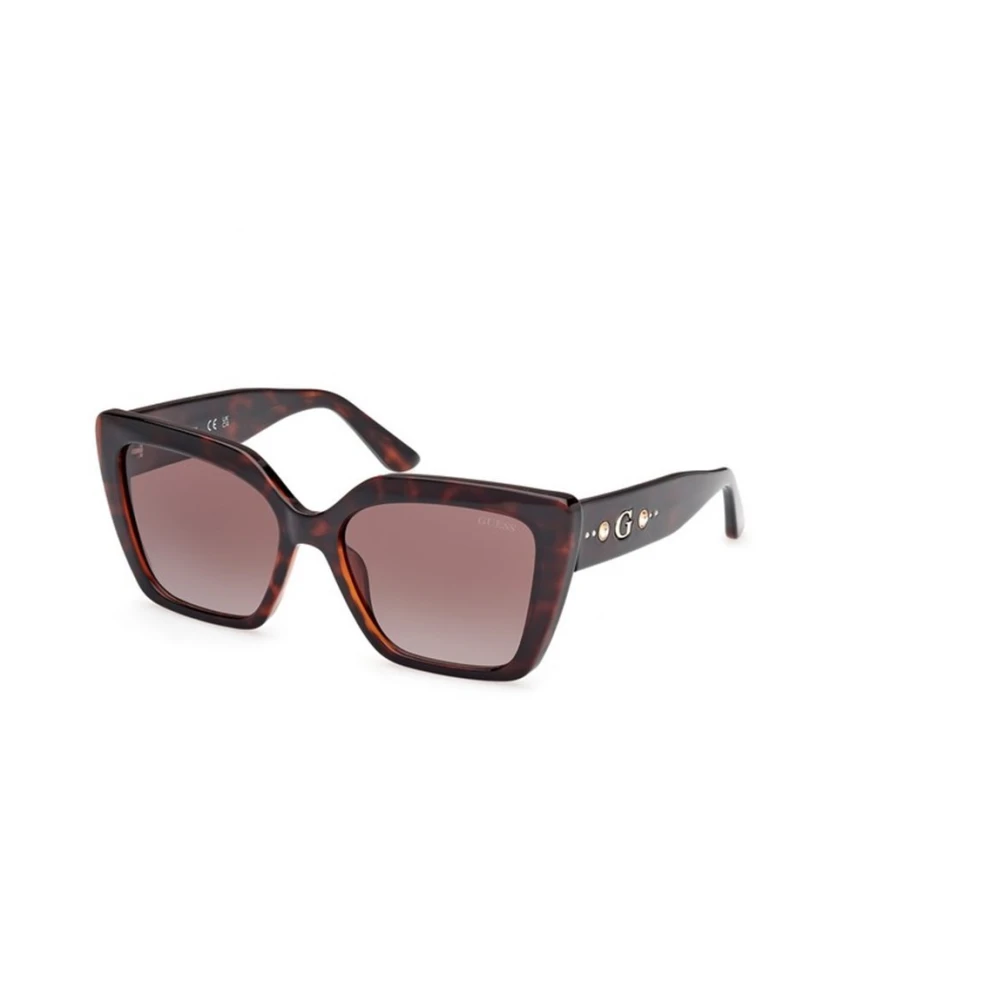 Guess Women's Brown Square Plastic Sunglasses - Sunglasses - 55 Mm - Accessories