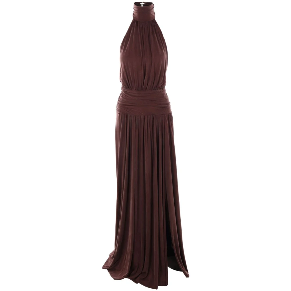Elisabetta Franchi Bruine Jurk voor Vrouwen Elegante Stijl Brown Dames