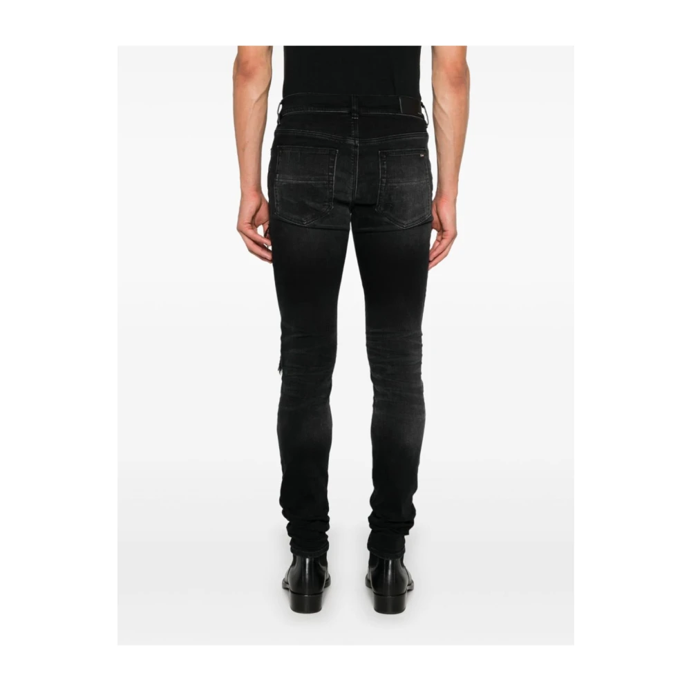 Amiri Zwarte Bandana Jacquard Skinny Jeans Black Heren