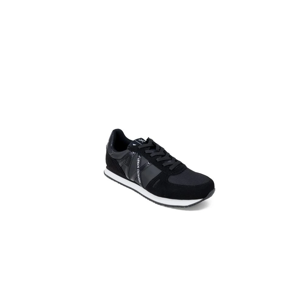 Armani Exchange Men's Black Sneakers,, Polyester Sneaker Size 2 Uk
