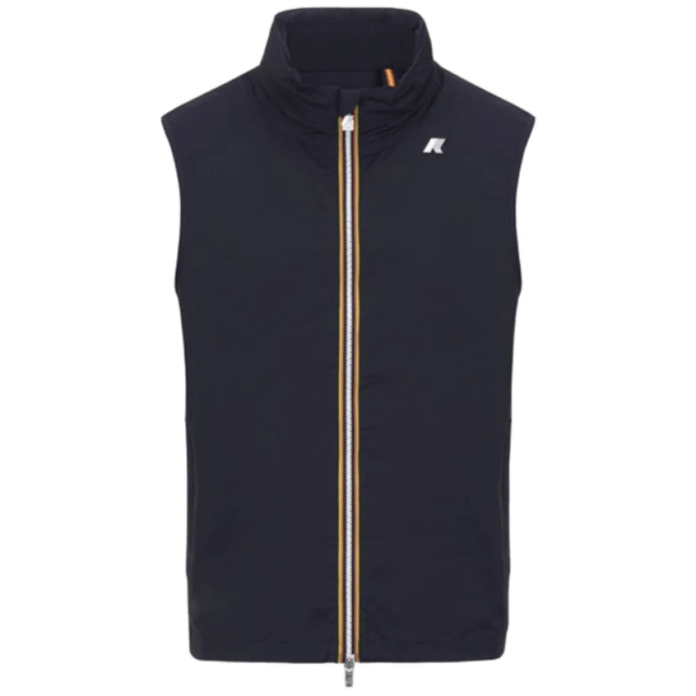 K-Way Men's Blue Waistcoats, 2XL, Valen Stretch Nylon Jersey