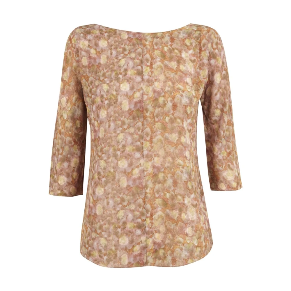 Cortana Omkeerbare Zijden Top Azalea Print Multicolor Dames