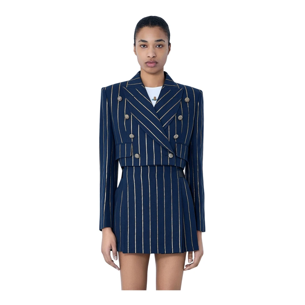 Vivienne Westwood Women's Blue Cut-Off Blazer