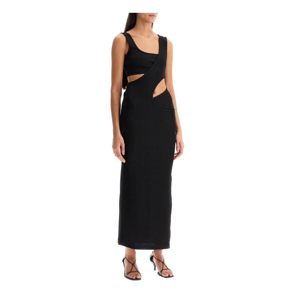 Christopher Esber Maxi Jurk met Gelaagd Effect en Uitsparingen Black Dames