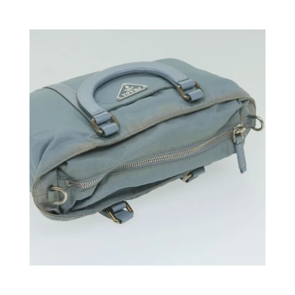 Prada Vintage Pre-owned Nylon handbags Blue Dames