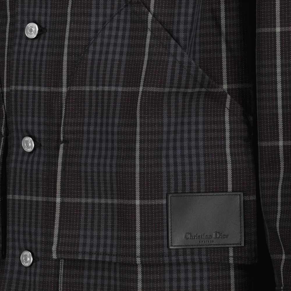 Dior Geruite Print Jas Multicolor Heren
