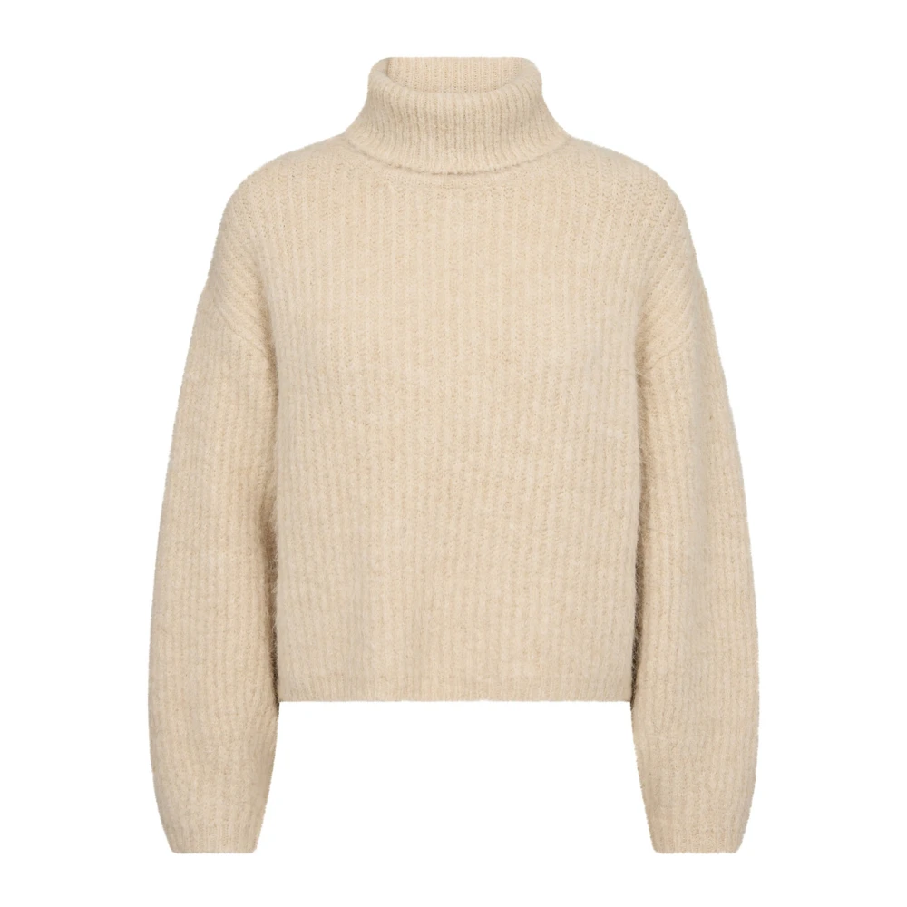 Co'Couture Rol Gebreide Trui Coraliecc 199-Bone Brown Dames