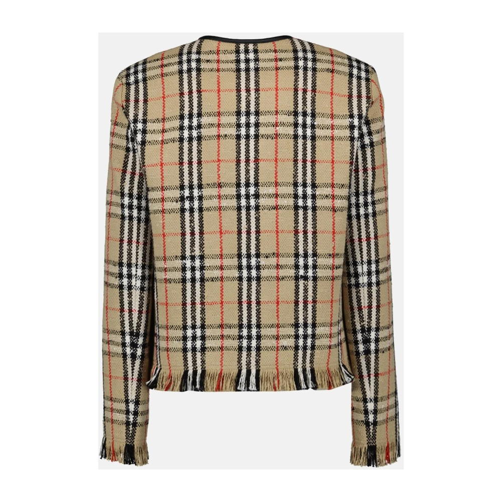 Burberry Vintage Check Cardigan Beige Dames