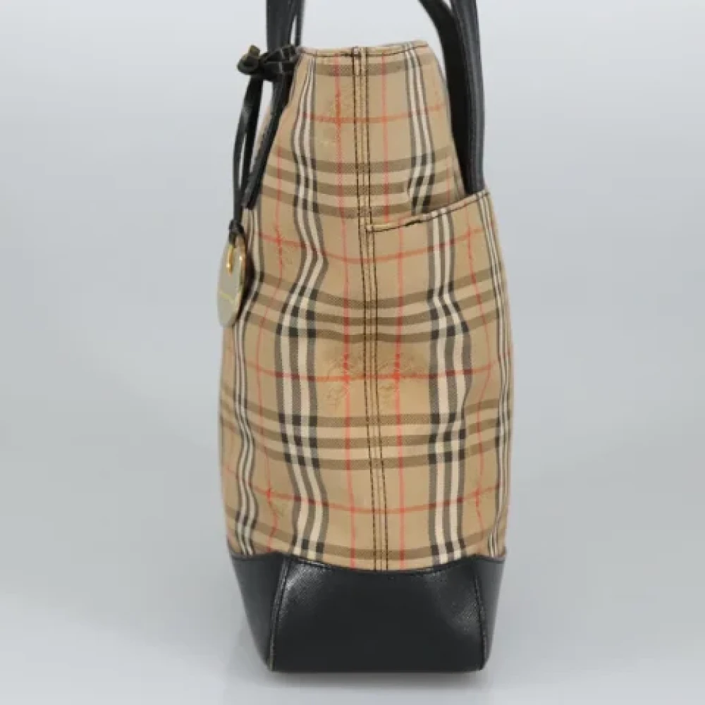 Burberry Vintage Pre-owned Canvas shoulder-bags Beige Dames