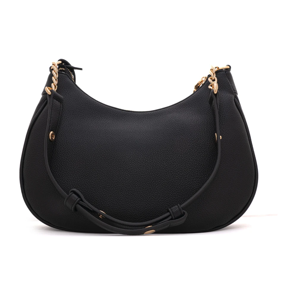 Love Moschino Halvemaanvormige tas met rits Black Dames