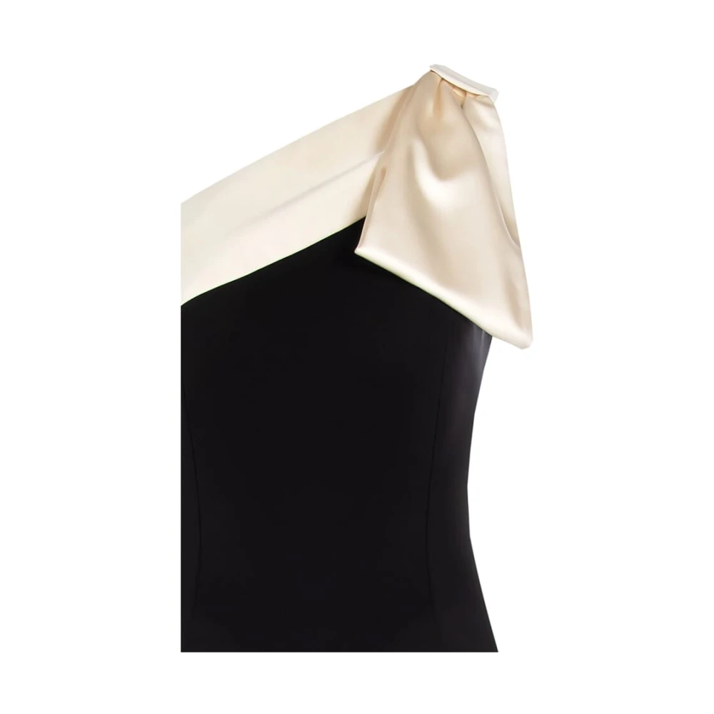 RINASCIMENTO Satijnen strik bi-stretch jurk Black Dames