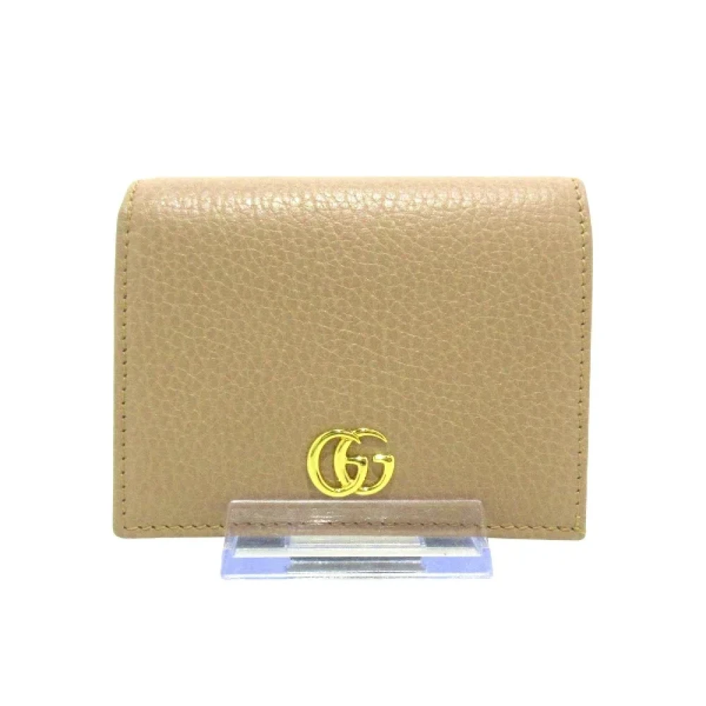 Gucci Vintage Pre-owned Leather wallets Beige Unisex