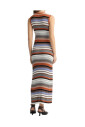 robe-tricot-multicolore-avec-col-en-v