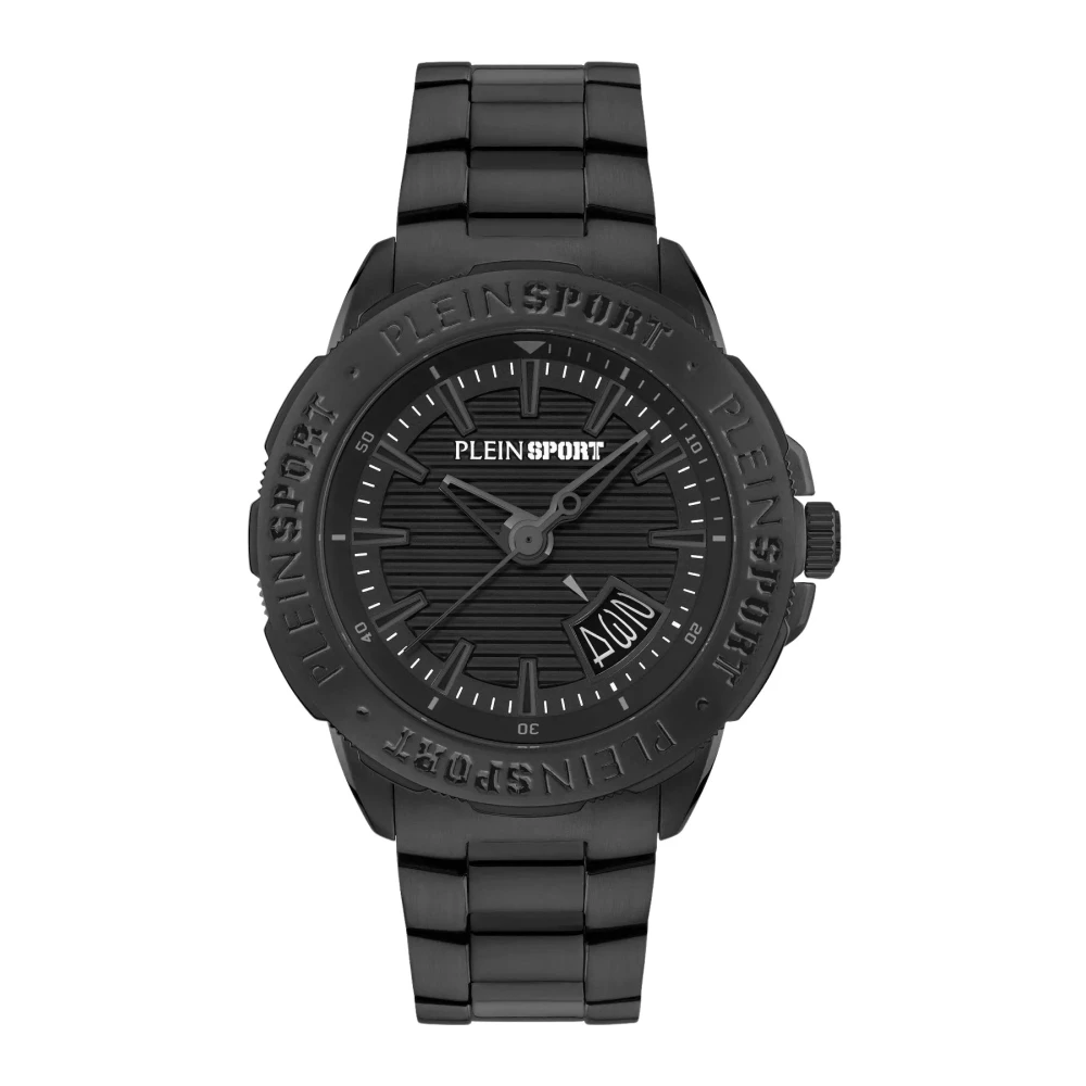 Plein Sport Men's Black Watches, One Size, Analog Watch With Date Window