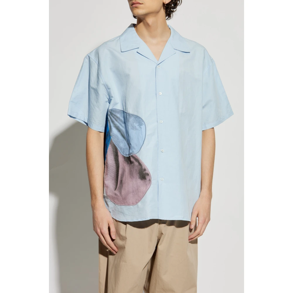 JW Anderson Kortemouwenshirt Blue Heren