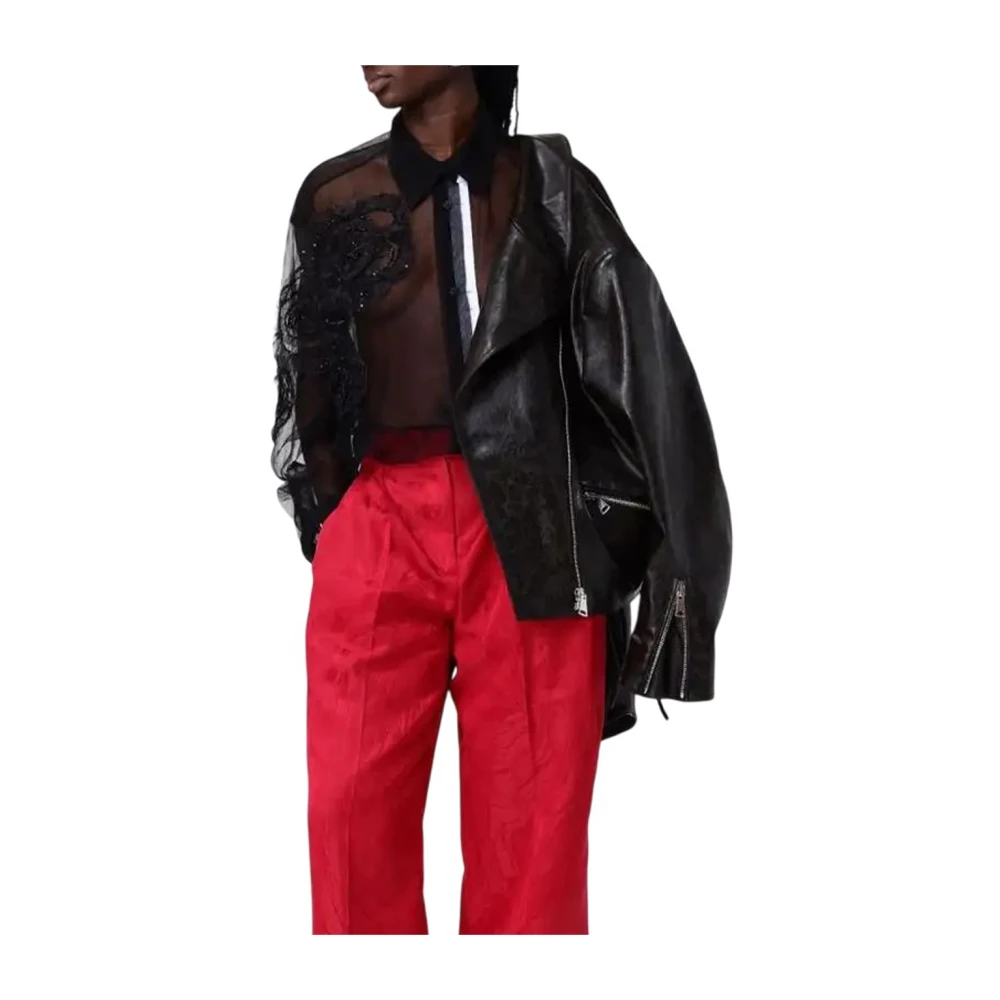 DES Phemmes Doorschijnende Elegante Overhemd Black Dames