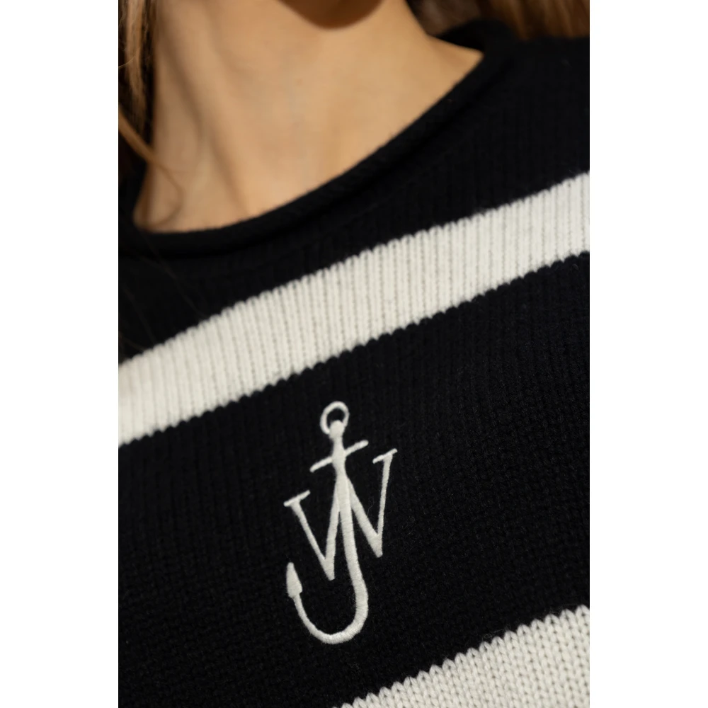 JW Anderson Wollen trui met logo Black Dames