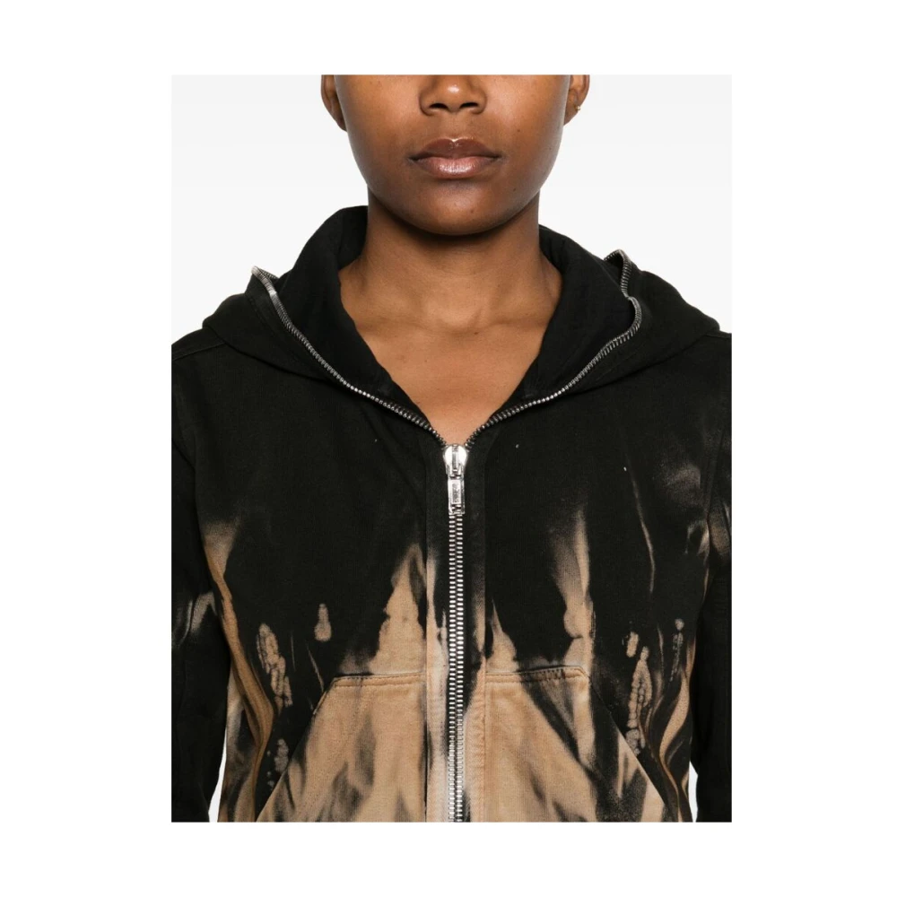 Rick Owens Donkere Schaduw Hood Abstracte Print Black Dames