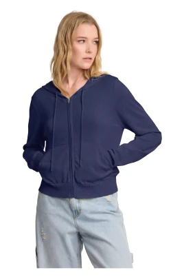 Sommar Chic Lätt Zip-Up Huvtröja