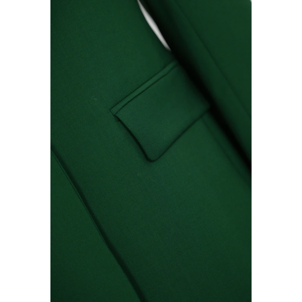 Max Mara Weekend Groene wollen jas met revers Green Dames