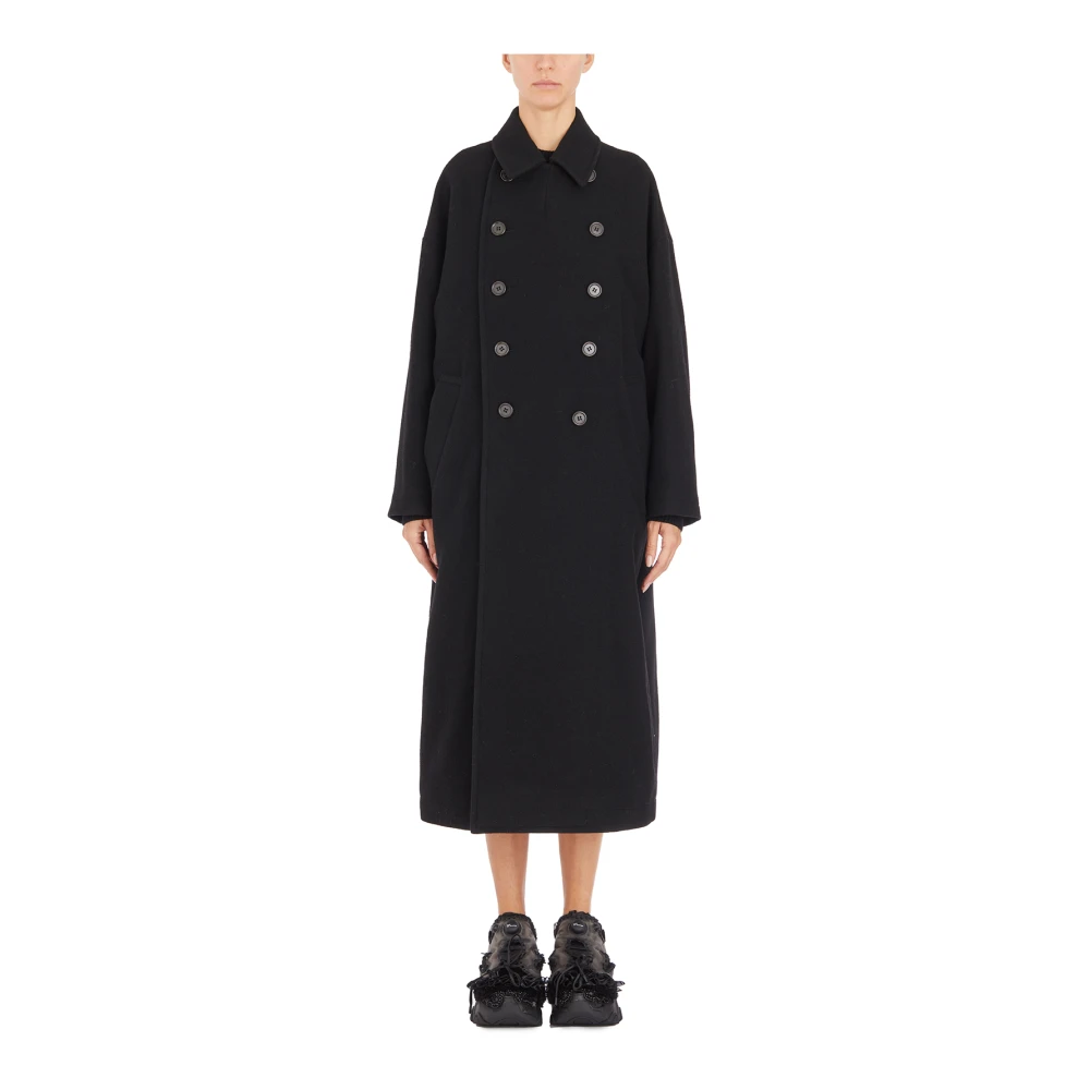 Comme des Garçons Wollen Militaire Jas Black Dames