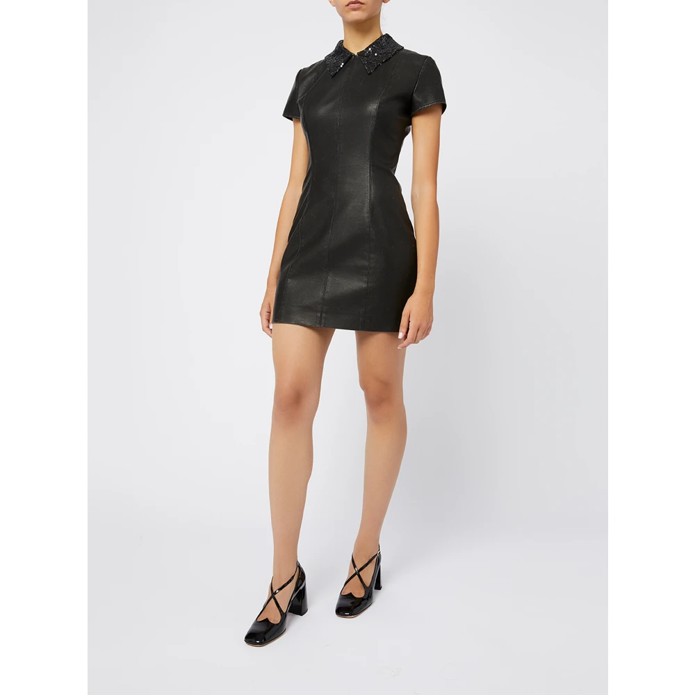 Msgm Korte aansluitende jurk in zwart Black Dames