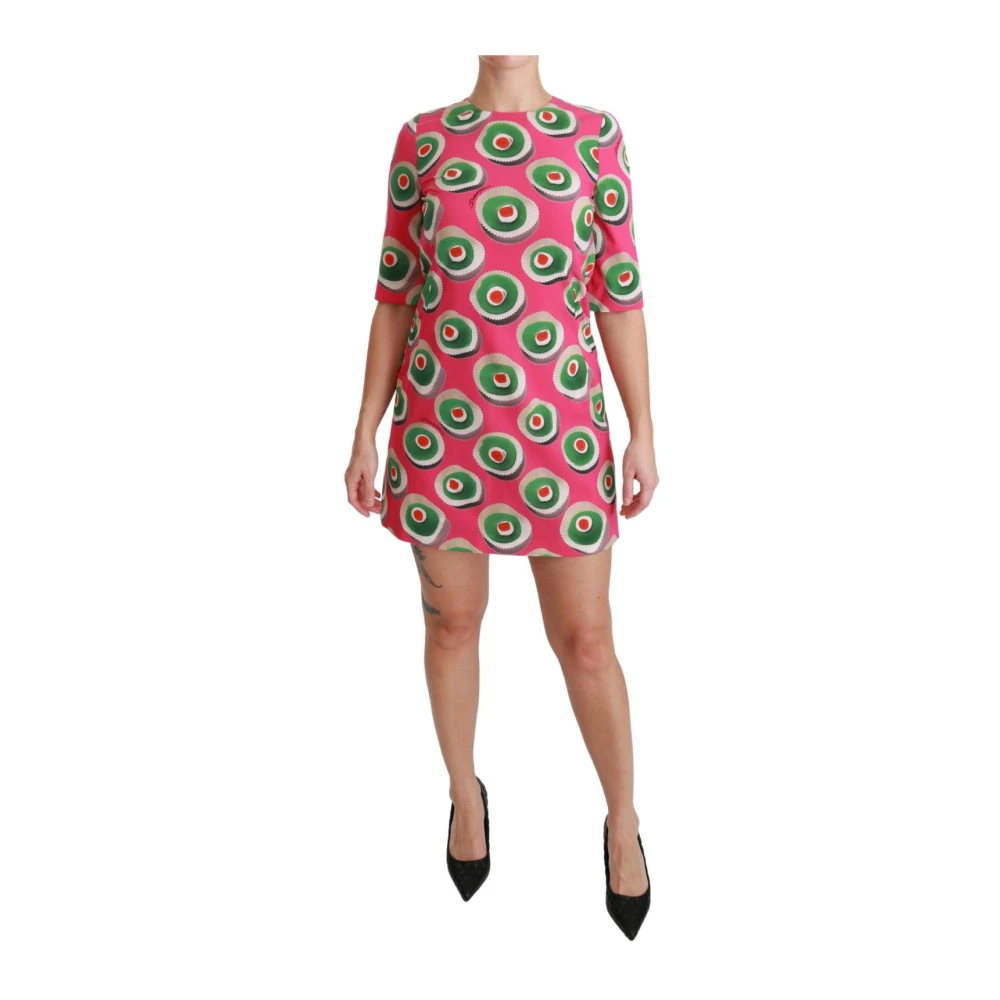 Dolce & Gabbana Multicolor Sicily Cupcake Print Shift Dress - Female - Short Dresses - 2XS - Dresses