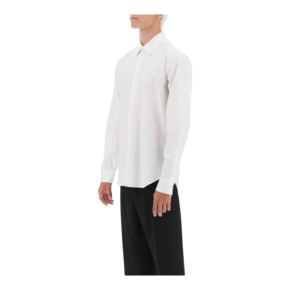 Versace Jacquard Allover Overhemd met Lange Mouwen White Heren