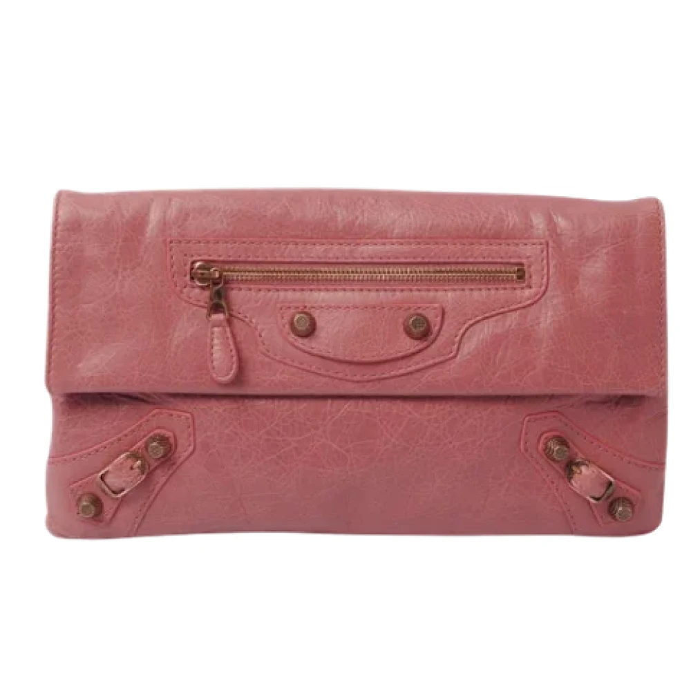 Balenciaga Vintage Pre-owned Leather clutches Pink Dames