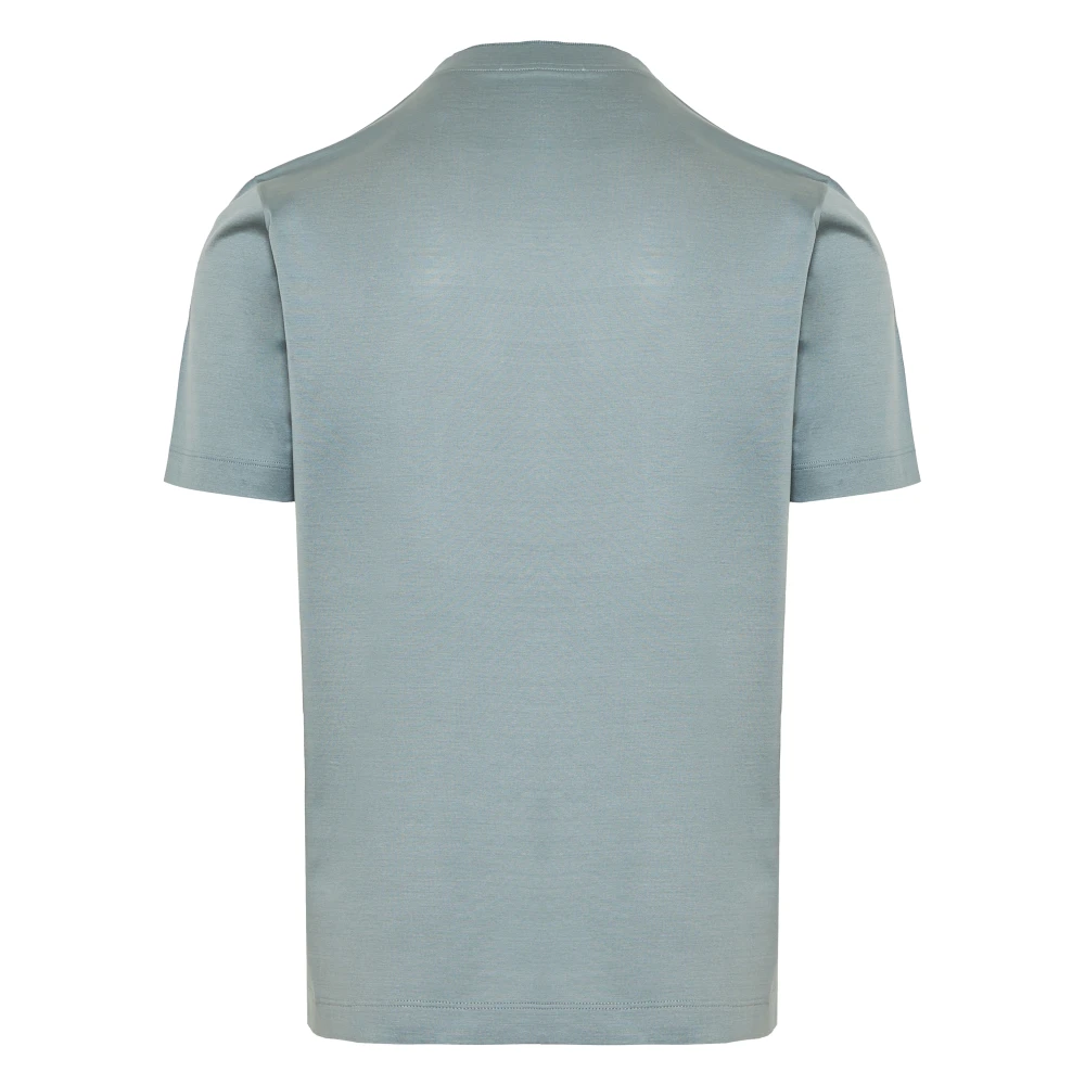 Canali Italiaans Katoenen T-shirt Green Heren