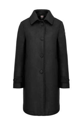 Elegant Svart Yllekappa