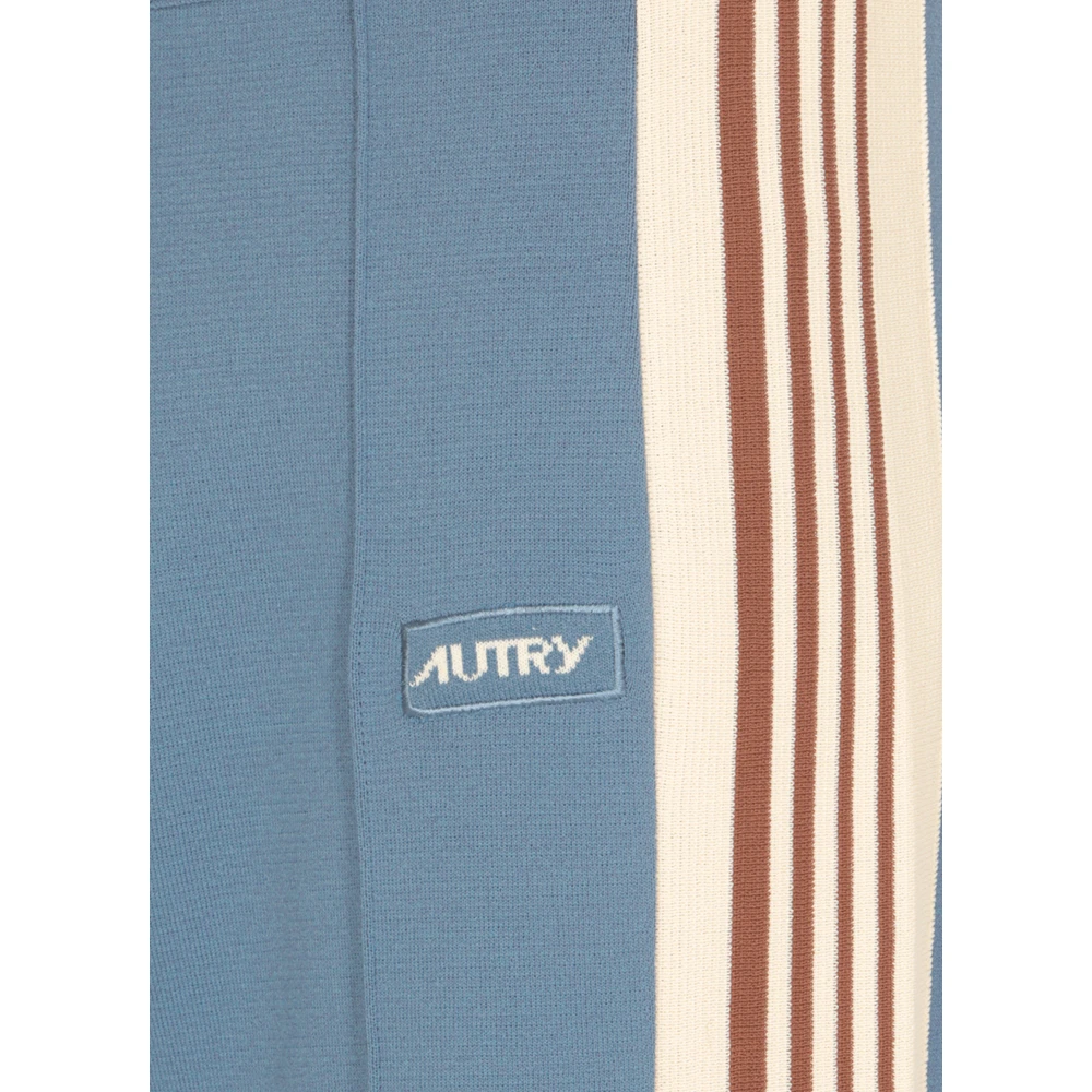 Autry Blauwe viscose sweatpants met elastische taille Blue Heren