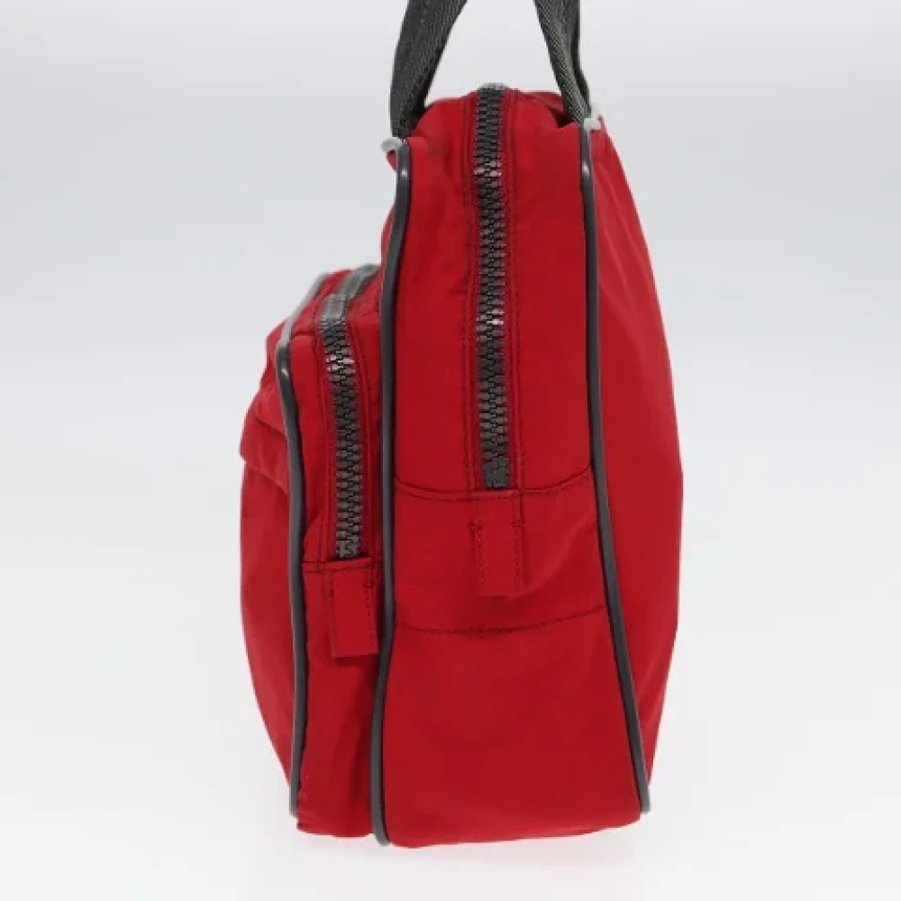 Prada Vintage Pre-owned Nylon handbags Red Dames