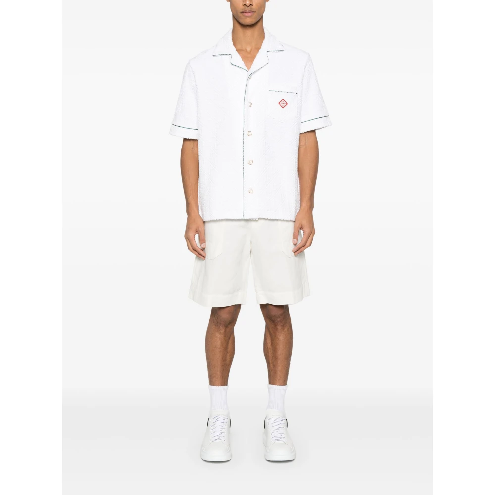 Casablanca Wit Overhemd met Logopatch White Heren