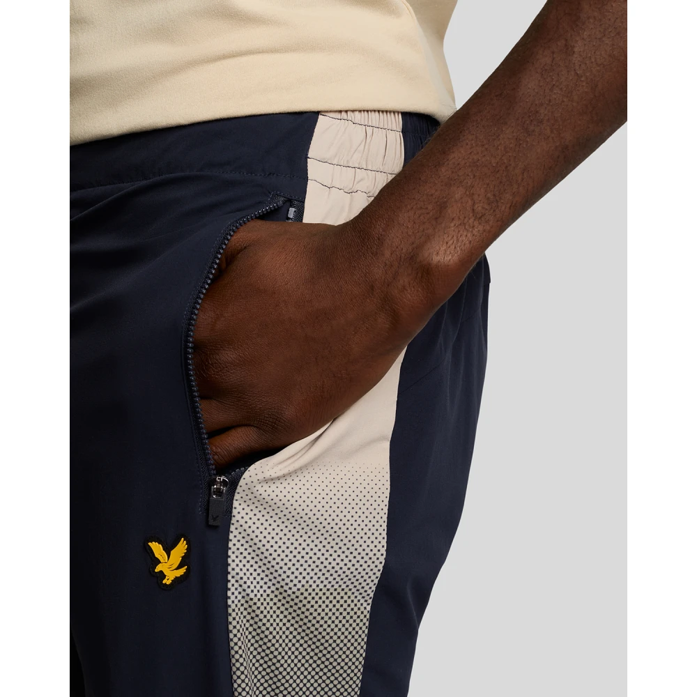 Lyle & Scott Broek Gradient Kleur Blok Trackies Blue Heren